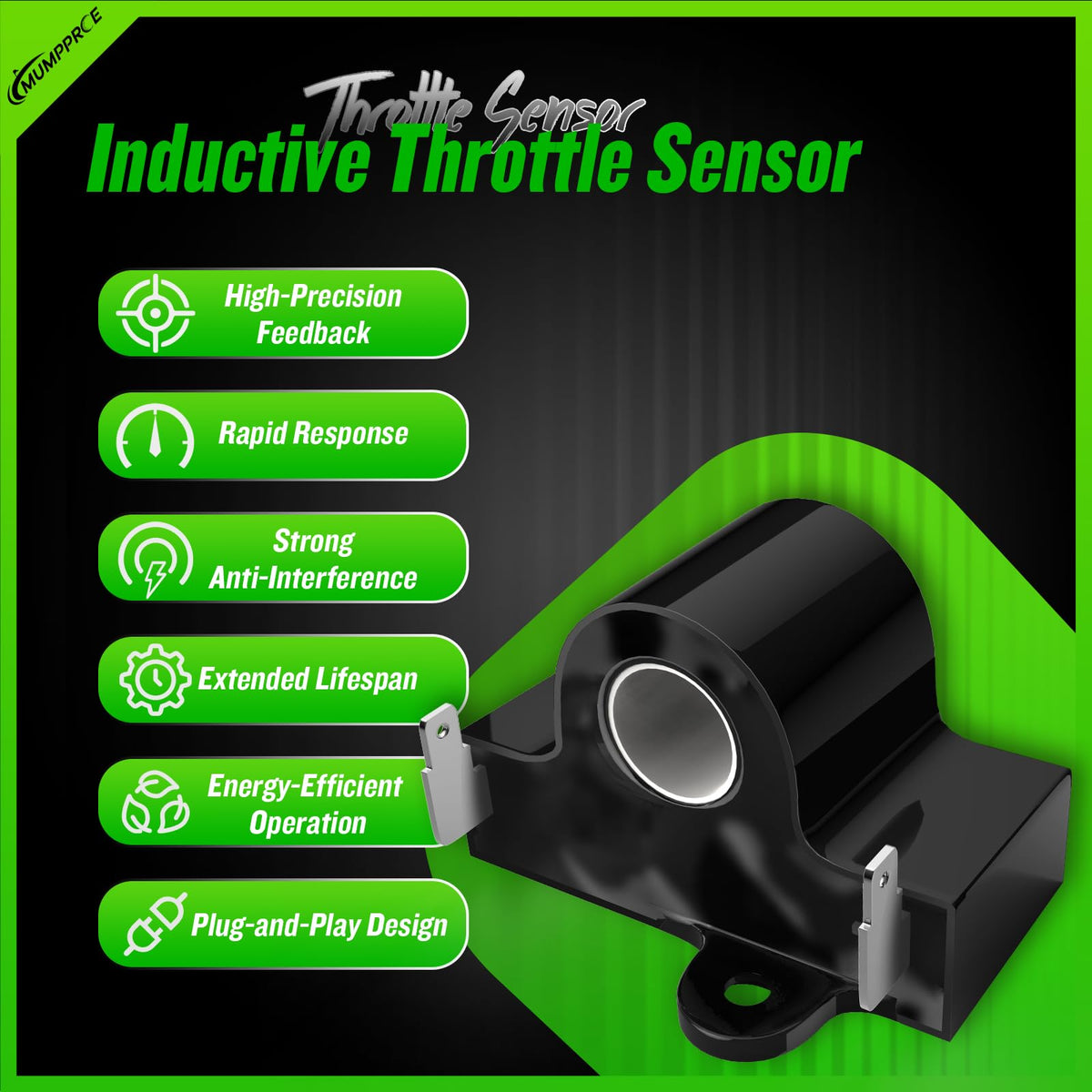 MUMPPRCE throttle sensor packaging highlights easy replacement for EZGO TXT Medalist