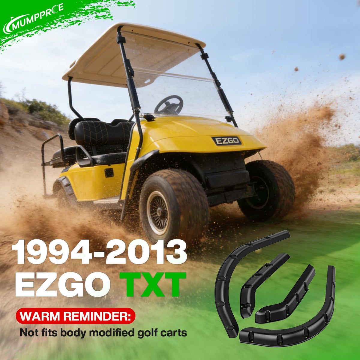 MUMPPRCE EZGO TXT front fender flare right shields wheels and debris.
