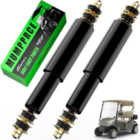 MUMPPRCE EZGO TXT front shock showing enhanced ride comfort on rough terrain