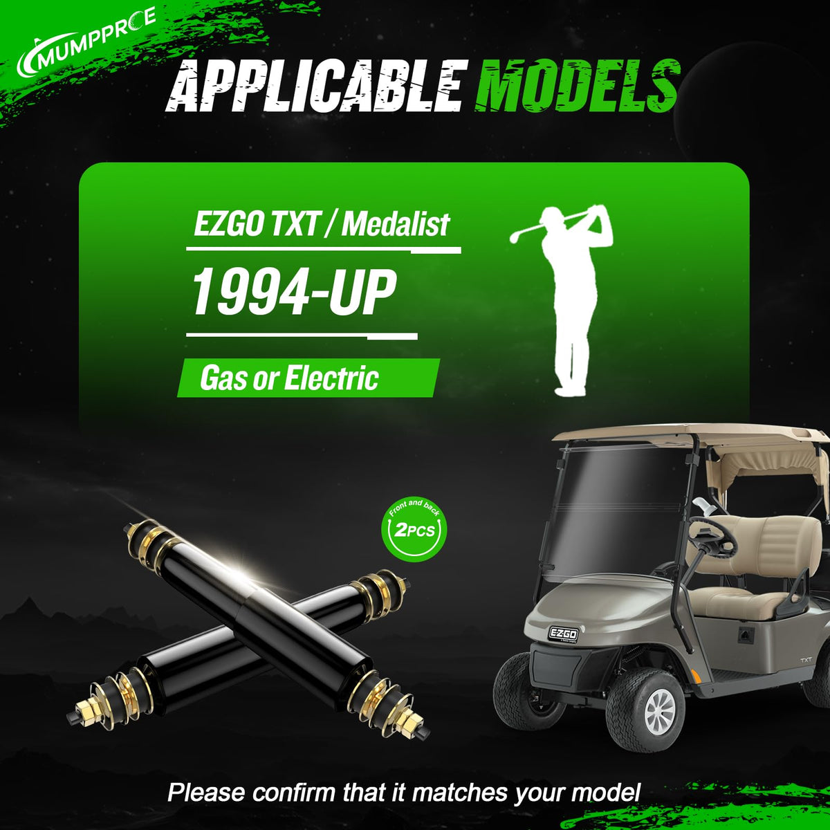 MUMPPRCE EZGO TXT installation kit ensures snug fit and quick replacement
