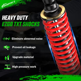 MUMPPRCE EZGO TXT rear shock absorber providing enhanced stability on rough surfaces.