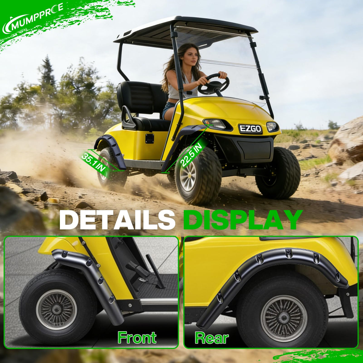 MUMPPRCE EZGO TXT self-tapping screws ensure sturdy attachment.