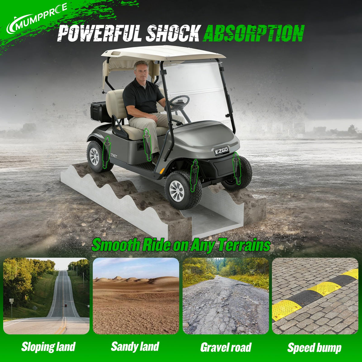 MUMPPRCE EZGO TXT shock bushing kit included for easy install
