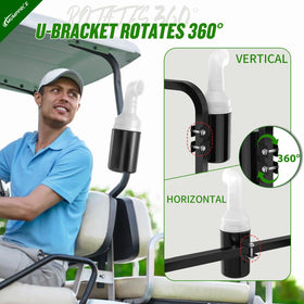 MUMPPRCE 360 degree swivel mount adapts to any cart surface