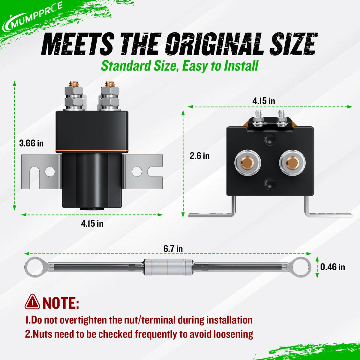 MUMPPRCE installation guide emphasizes torque and connections