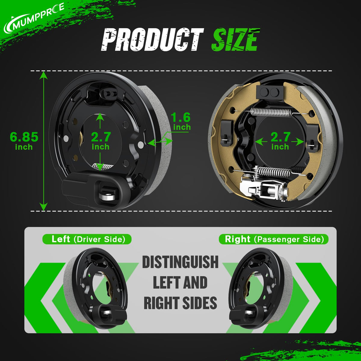 Rear brake cluster kit includes driver and passenger sides.