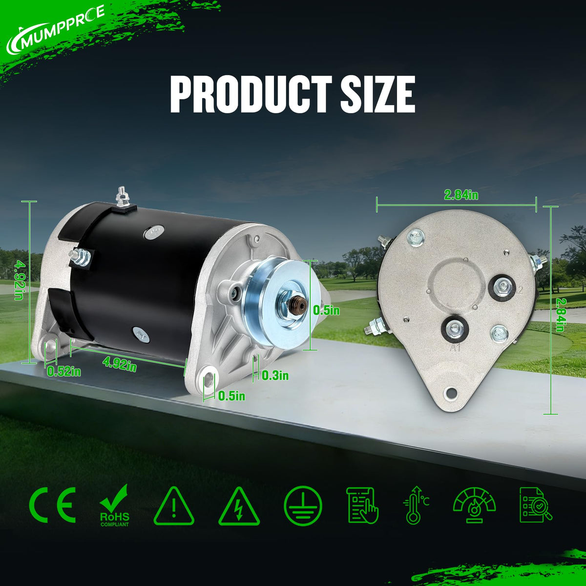 MUMPPRCE starter cooling fan design, supports consistent performance