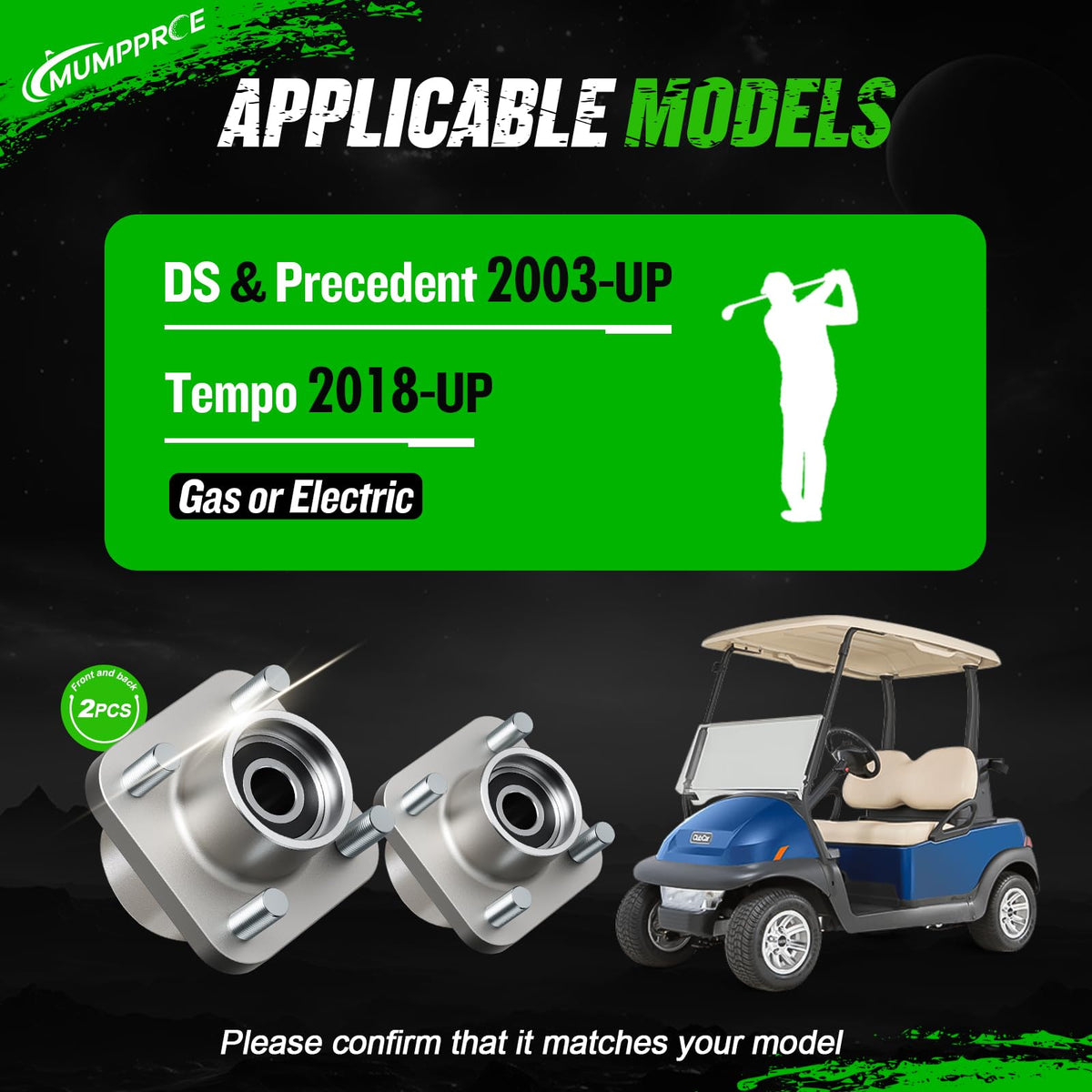 MUMPPRCE Tempo front hub for 2018-up—smooth operation