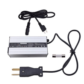 Munirater 36V golf cart charger display shows real time charging status