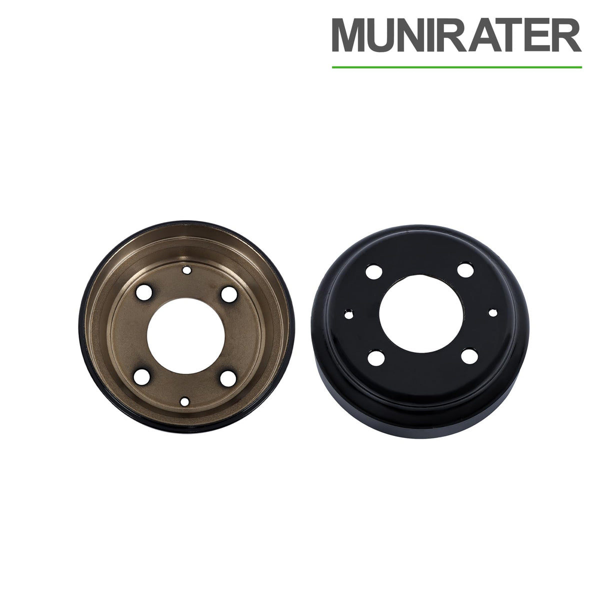 Munirater product image highlights sturdy iron hub for long-lasting braking.