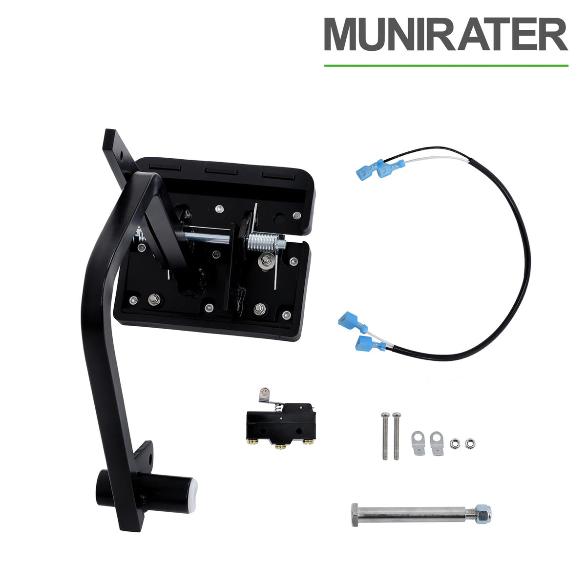 Munirater brake pedal mounting holes for straightforward installation.