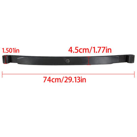 Munirater heavy-duty leaf spring close-up shows rust-resistant coating.