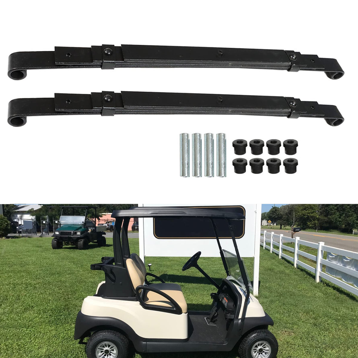 Munirater rear heavy-duty leaf spring for Club Car Precedent installation improves weight handling