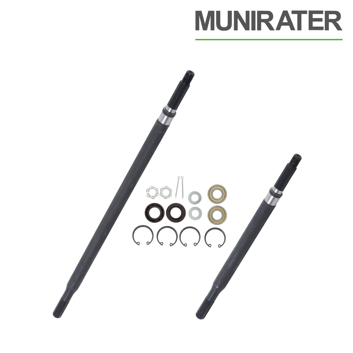 Munirater iron-material rear axle offers rugged strength for daily use