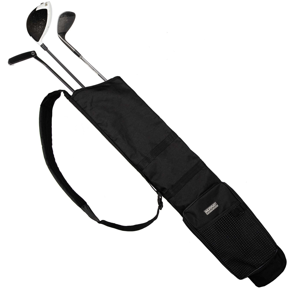 Murray Sporting Goods Golf Sunday Bag in black front view for easy range transport