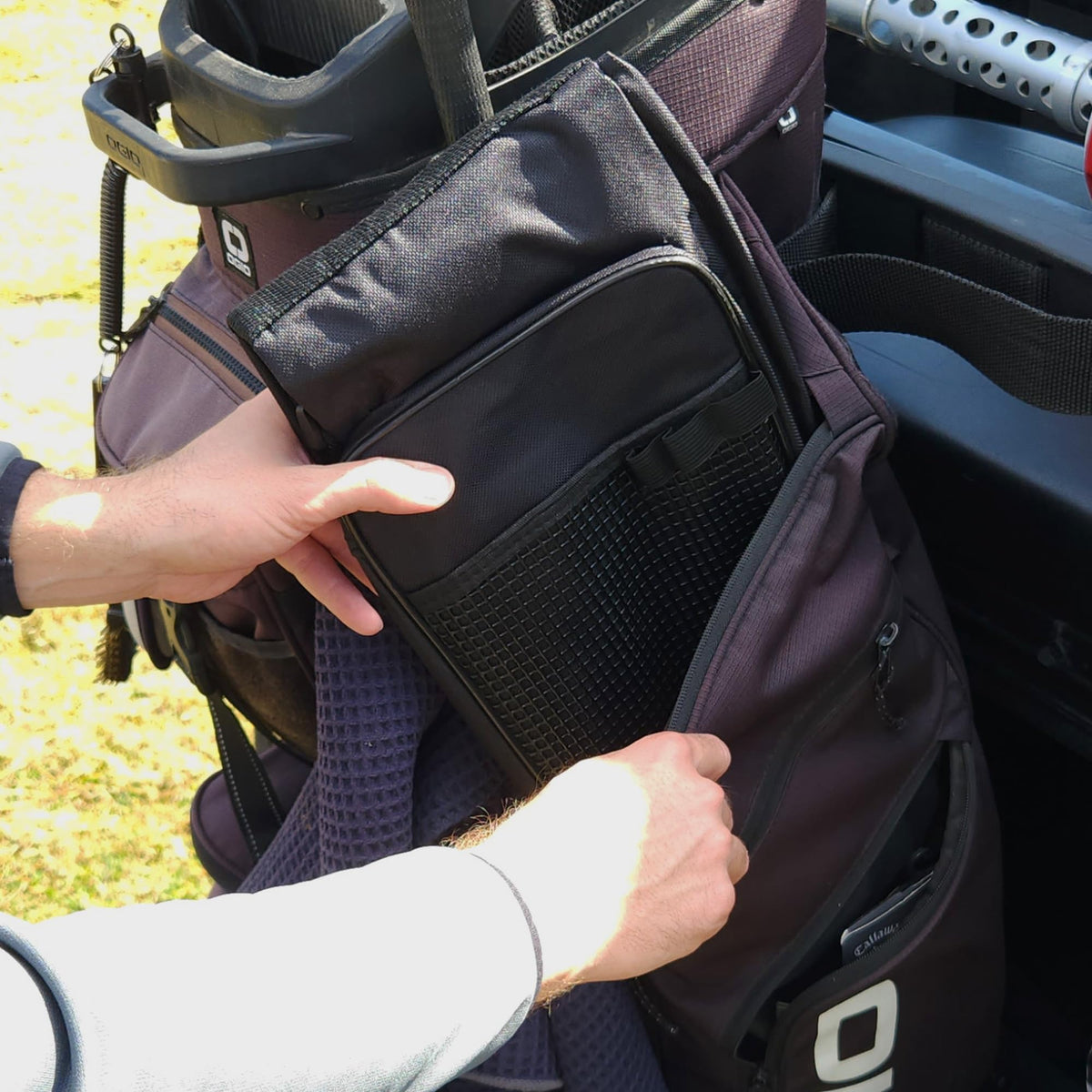 Cushioned shoulder strap on Murray Sunday Bag reduces shoulder fatigue during carry
