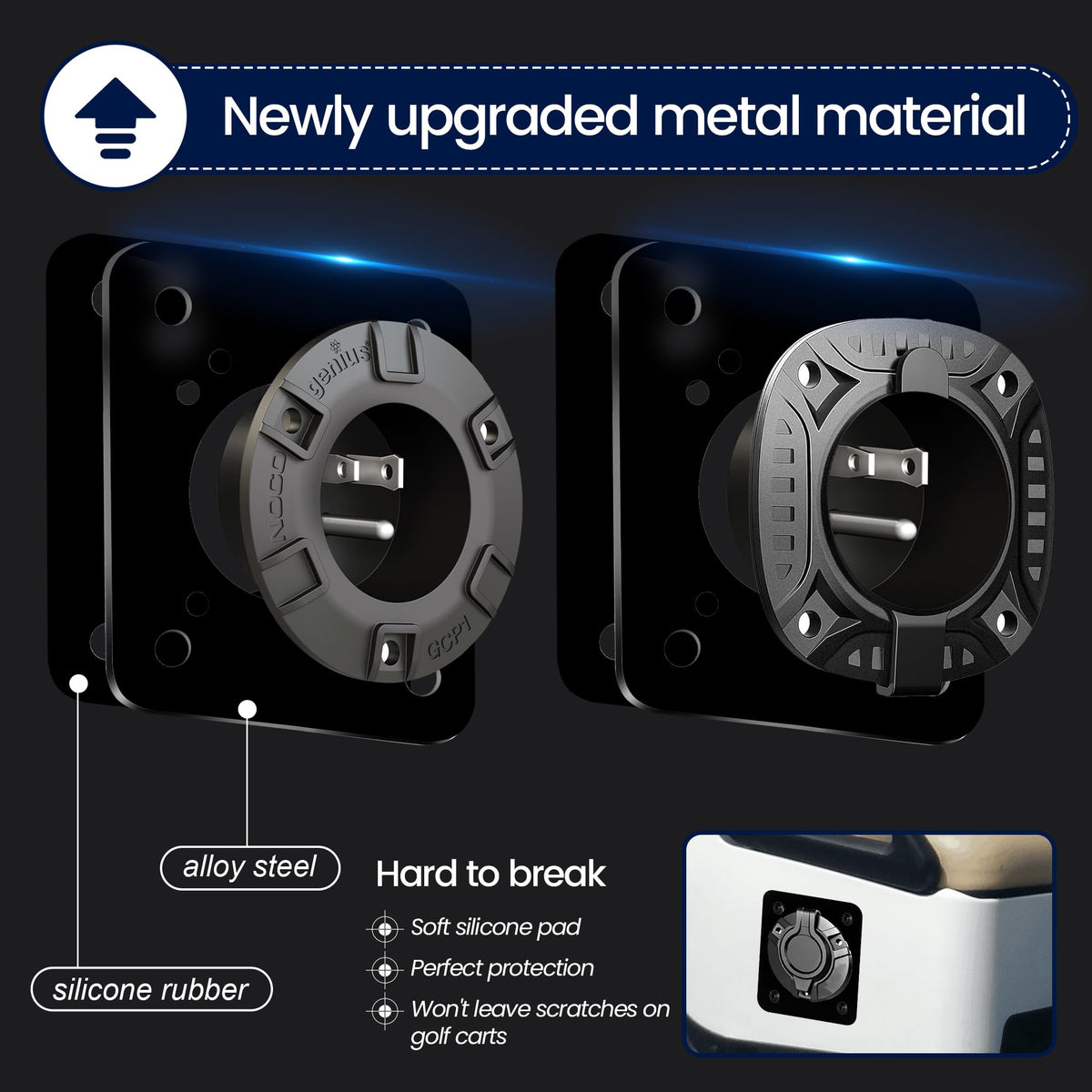 Muscovite 304 stainless steel core resists corrosion in demanding golf course conditions.