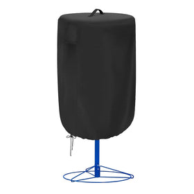 MUTUSHI disc golf basket cover - front view with rain and dust protection