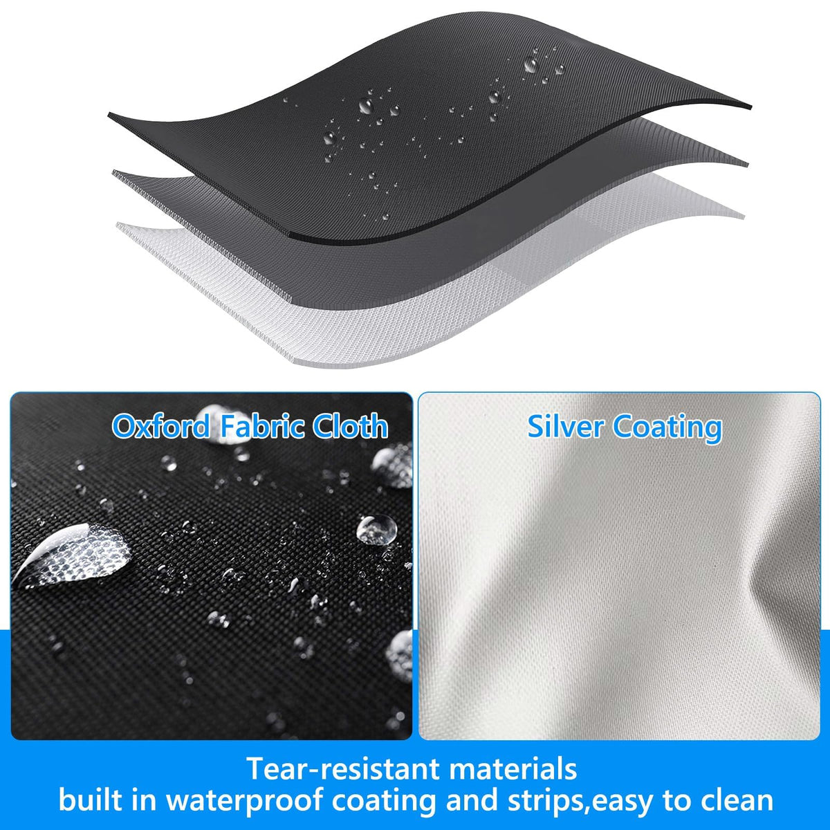 MUTUSHI waterproof cover with silver-coated fabric shields from sun