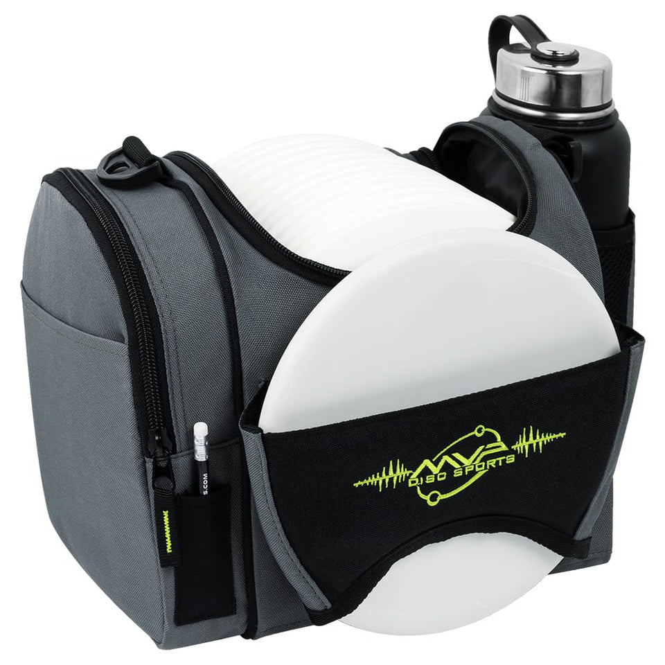 MVP Beaker bag lime front view, compact design and easy carry.