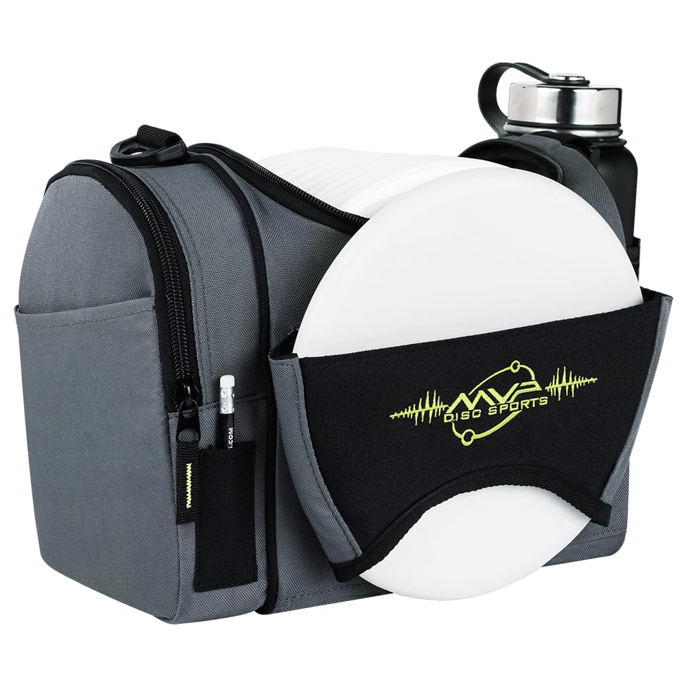 MVP Beaker bag lime with front putter pocket for quick-access discs.