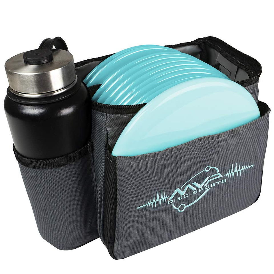 MVP Cell bag front view in gray aqua, compact capacity for casual rounds.