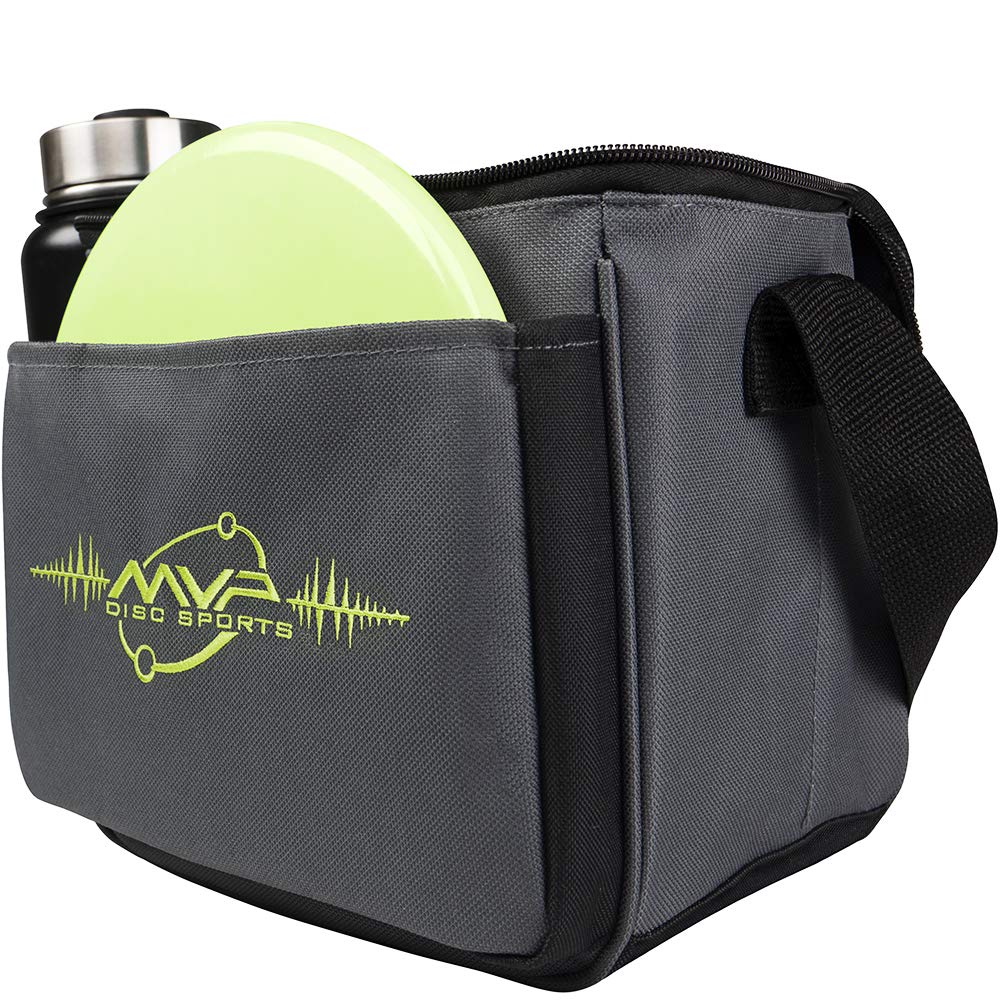 MVP Cell Disc Golf Starter Bag drink holder in use keeps hydration within reach