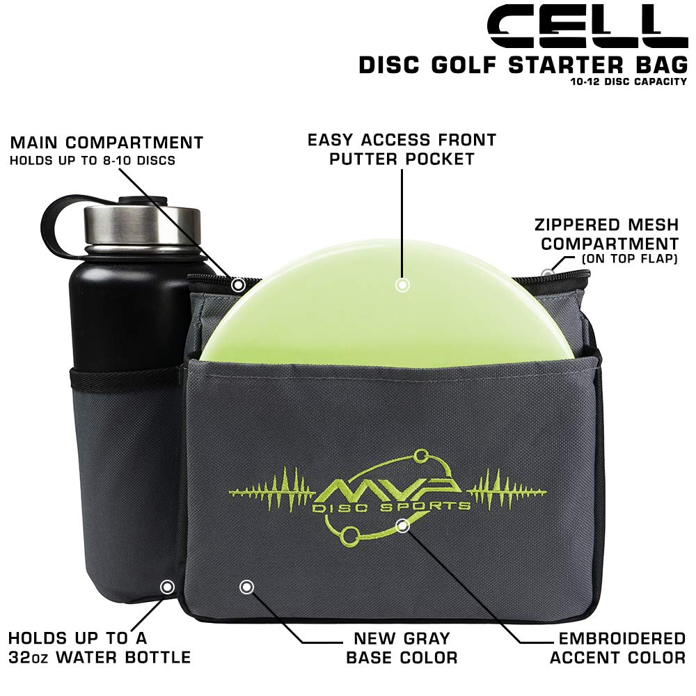 MVP Cell Disc Golf Starter Bag side view highlights slim profile for casual rounds