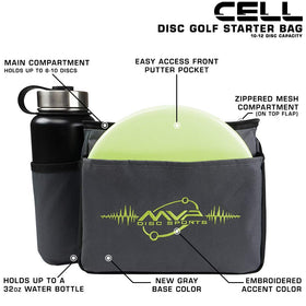 MVP Cell Disc Golf Starter Bag side view highlights slim profile for casual rounds