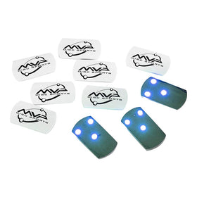 MVP Disc Sports flat LED Tri-Lite lights attached for easy night play.
