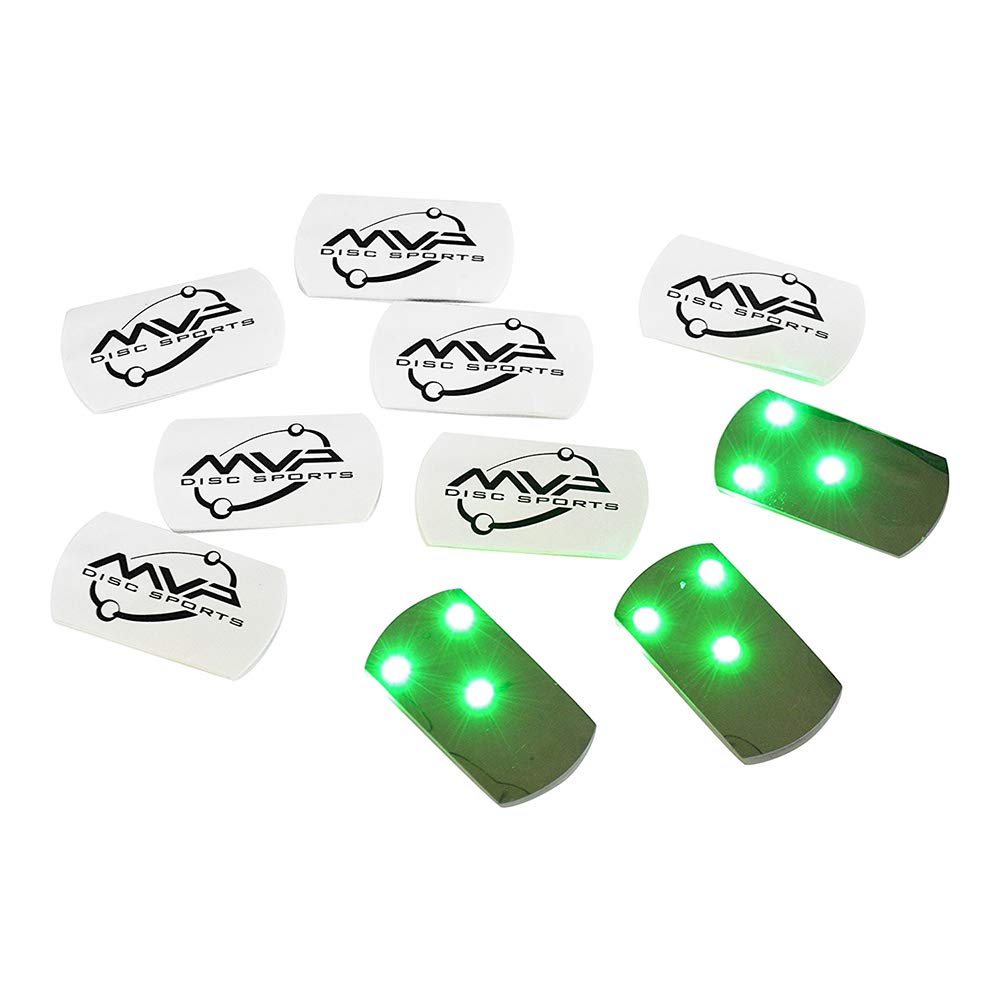 MVP Disc Golf Tri-Lite pack of ten for bright night visibility