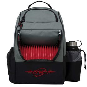 MVP Disc Shuttle backpack gray, ready to carry discs and gear.