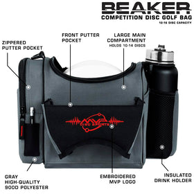 MVP Beaker bag main compartment showing organized space for discs