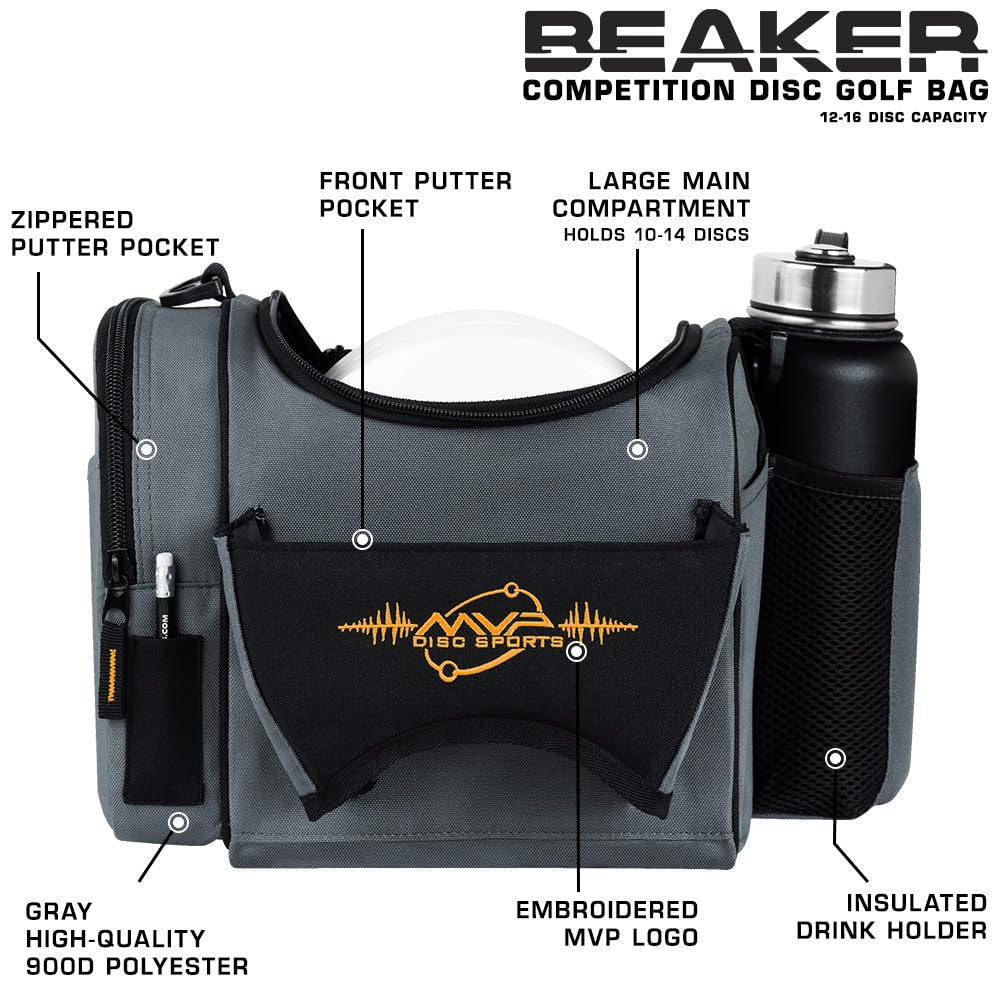 MVP Beaker bag side pocket for organized discs and accessories