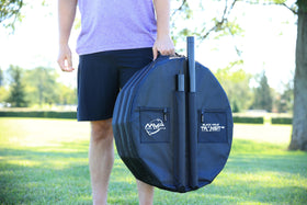 MVP Disc Sports Black Hole HD Transit Bag basket-not-included clarifies contents for transport.