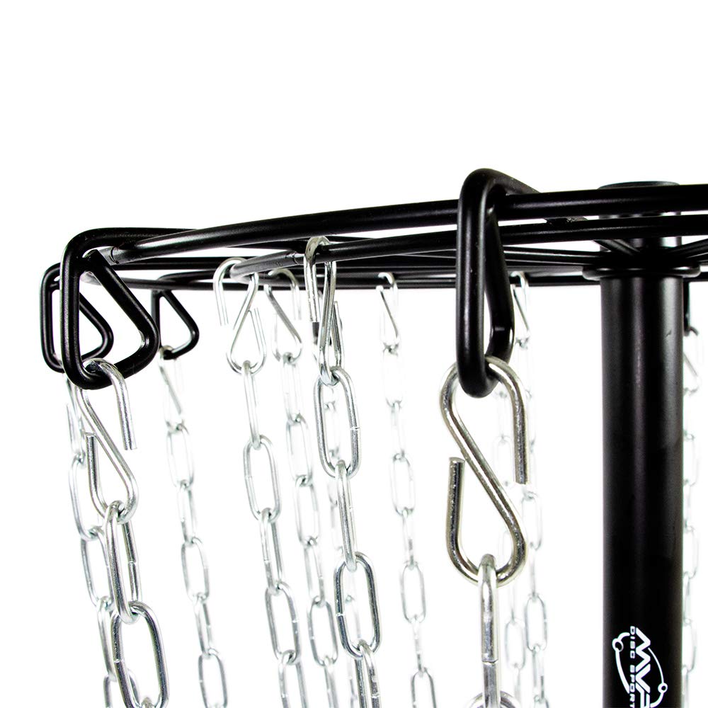 MVP Disc Sports Black Hole Practice Basket fully assembled offers stable catches and reliable target.
