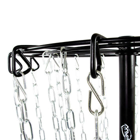 MVP Disc Sports Black Hole Practice Basket fully assembled offers stable catches and reliable target.