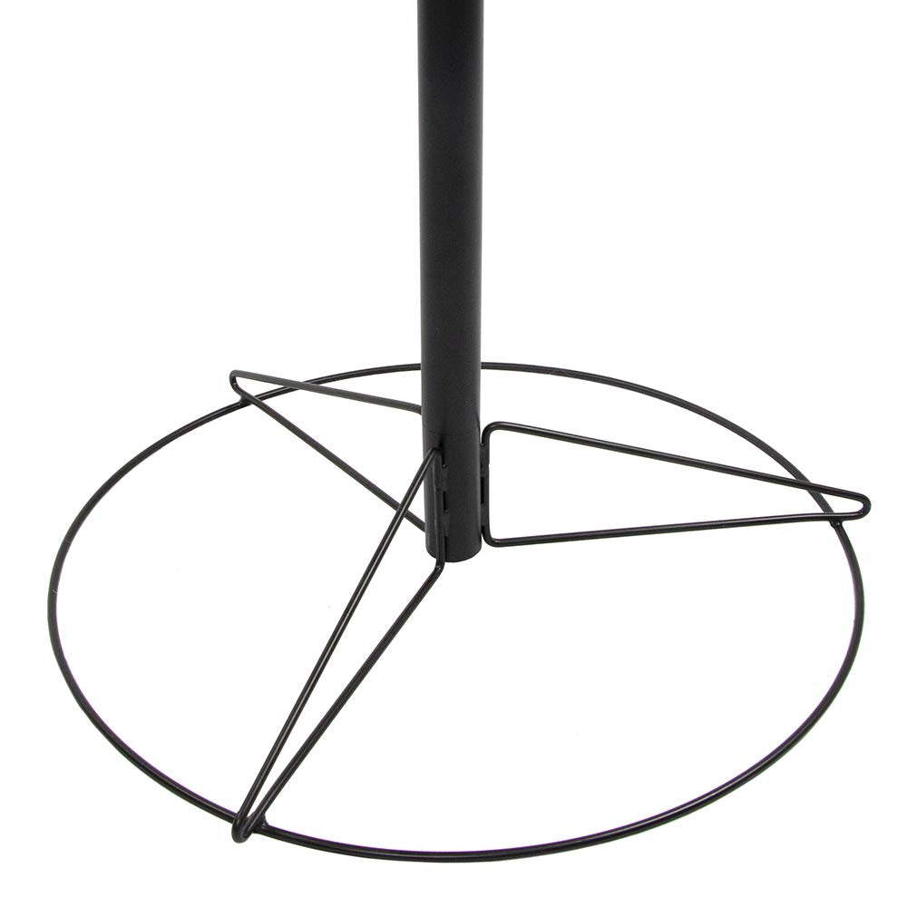 MVP Disc Sports Black Hole Practice Basket base with stakes prevents tipping on windy days.