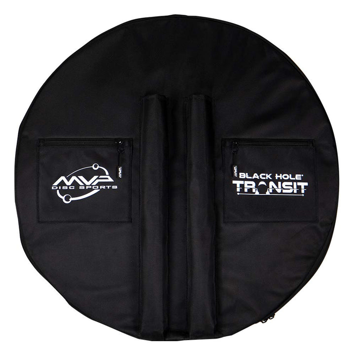 MVP Disc Sports Black Hole Transit Bag with rugged 1680D polyester for durable transport.