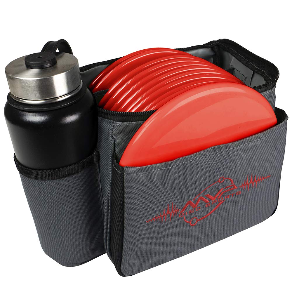 MVP Disc Sports Cell bag main compartment holds 8–10 discs for casual rounds.