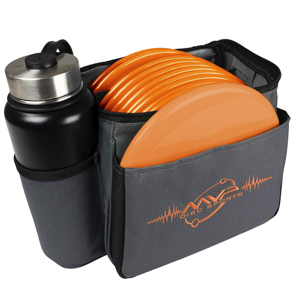 MVP Cell Disc Golf Bag front view showing compact starter capacity for casual rounds.