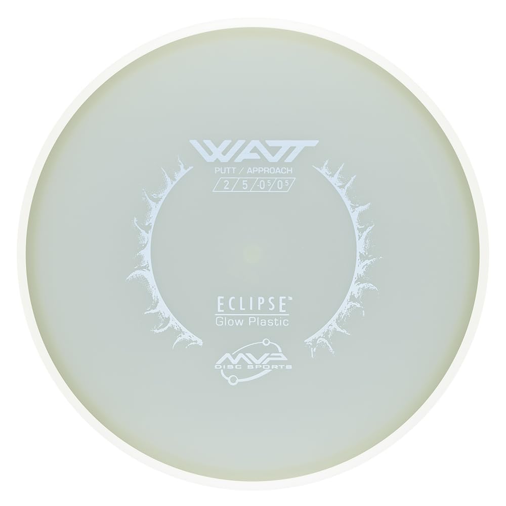 MVP Eclipse Glow 2.0 Watt putter front view showing deep profile and glow visibility.