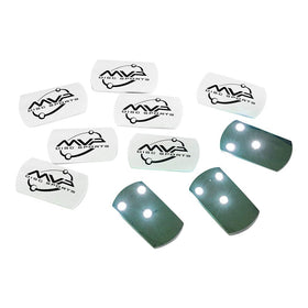 MVP Disc Sports Tri-Lite lights attached to a disc for night visibility