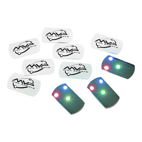 MVP Disc Golf Tri-Lite lights pack of 10 with multicolor glow for night rounds