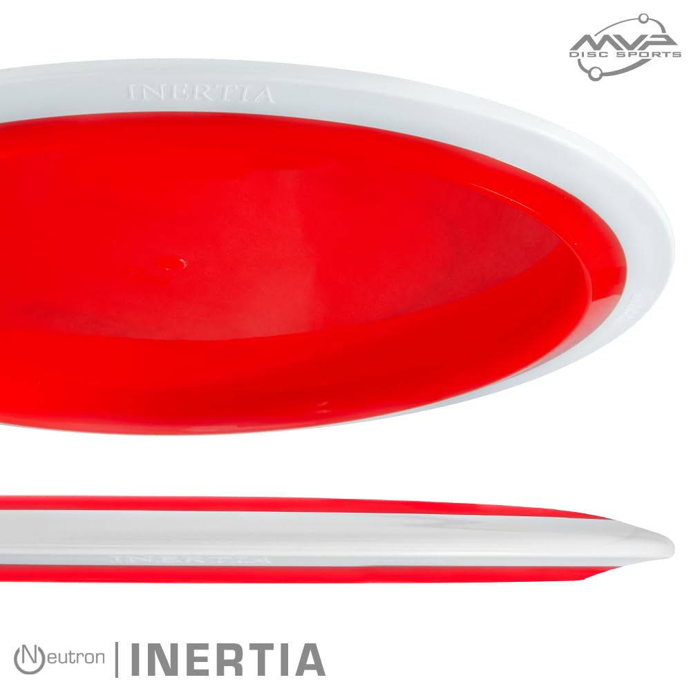 MVP Disc Sports Neutron Inertia in-flight demonstrates hyzerflip capability for distance gains.