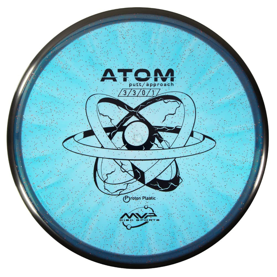 MVP Proton Atom putter side view showing straight flight potential