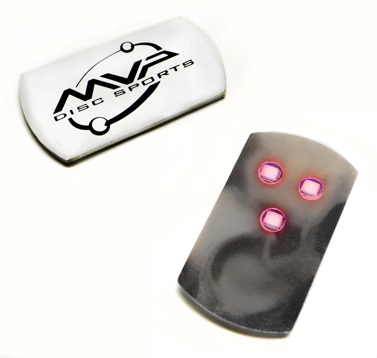 MVP Disc Sports Tri-Lite LED clip-on provides steady night visibility and easy control