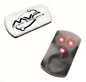 MVP Disc Sports Tri-Lite LED clip-on provides steady night visibility and easy control