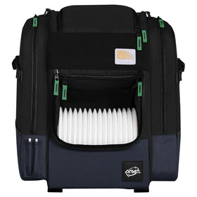 MVP Voyager backpack front view showing durable, compact disc storage