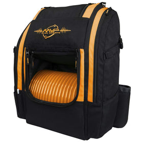 MVP Disc Sports Voyager Lite top velcro compartment, extra space for putters or layers.